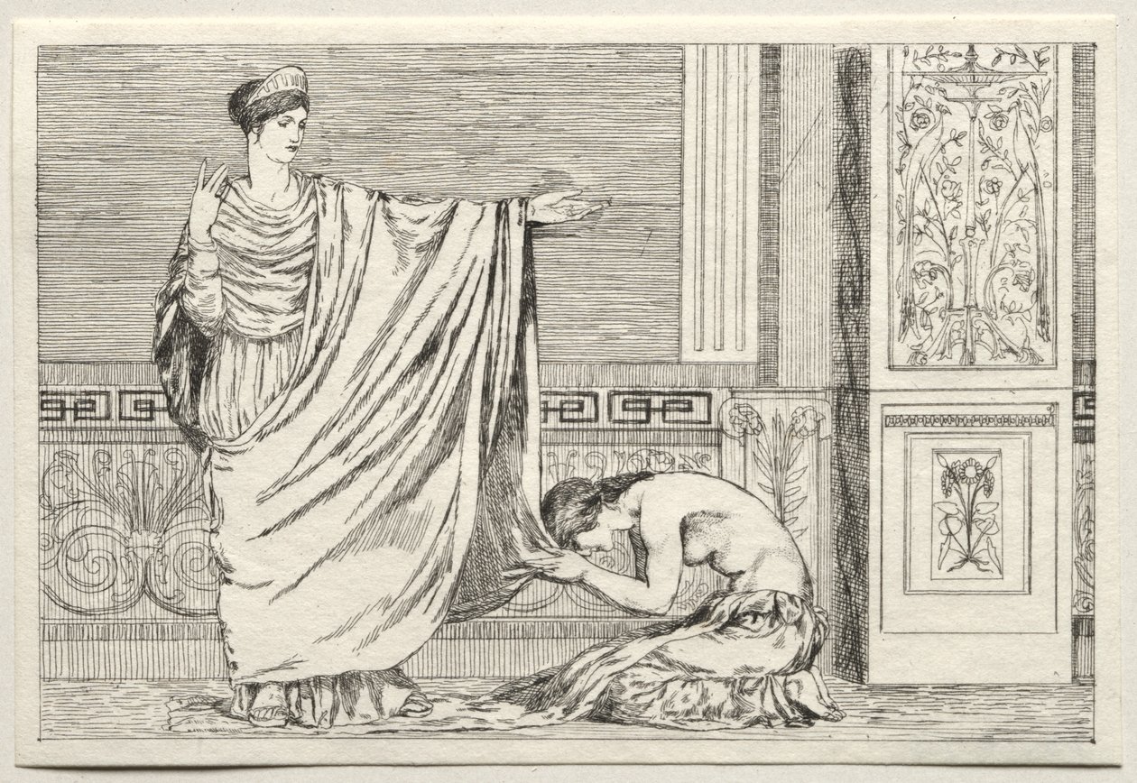 Cupidon et Psyché : Psyché et Junon - Max Klinger