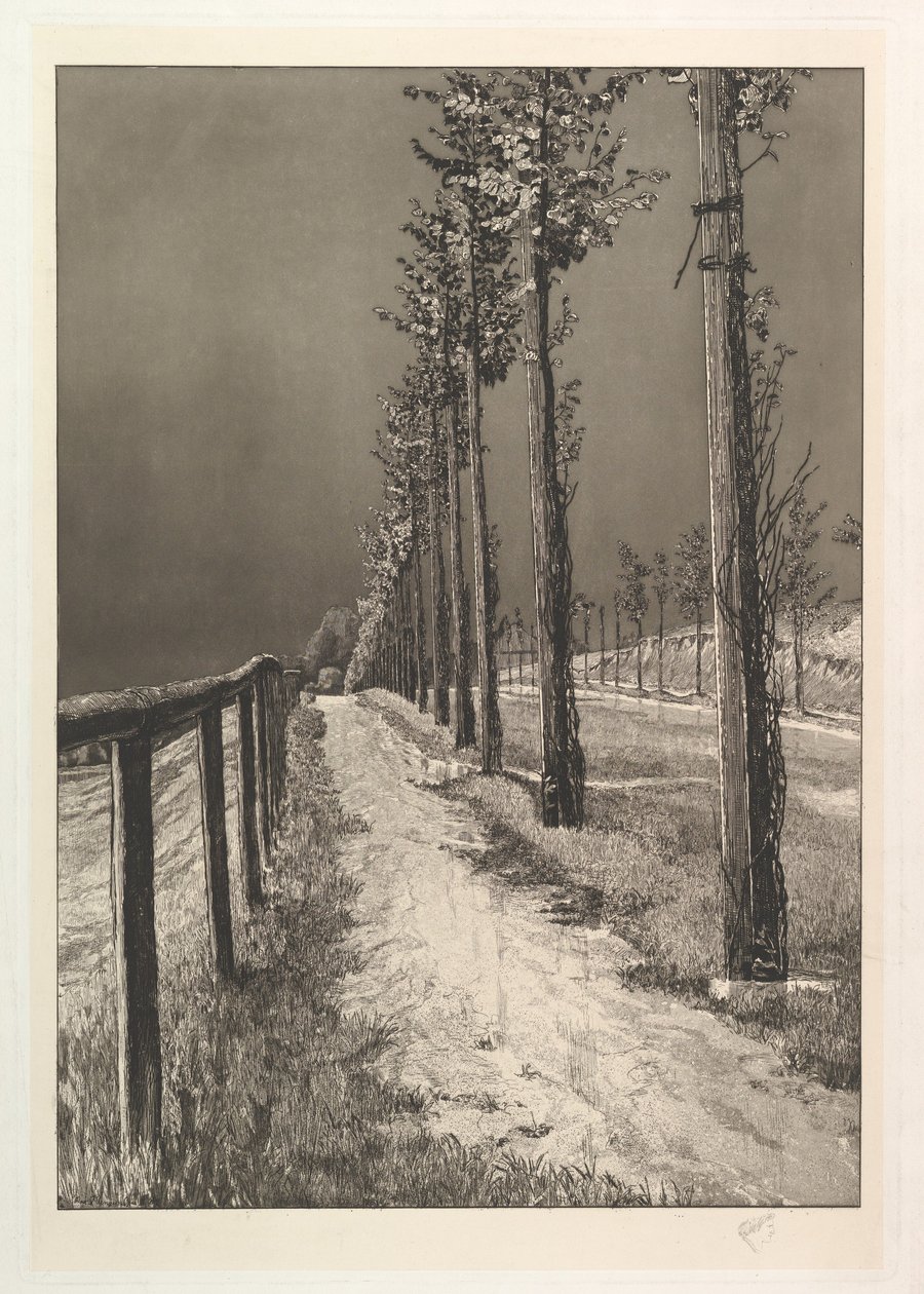La route, extrait de la série « Quatre paysages » - Max Klinger