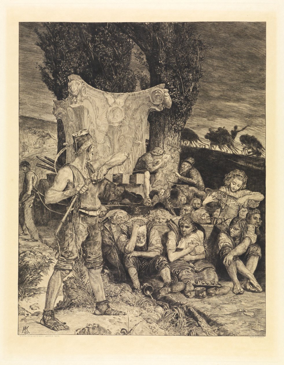 Misère (De la mort, deuxième partie, opus XI, feuille 7) - Max Klinger