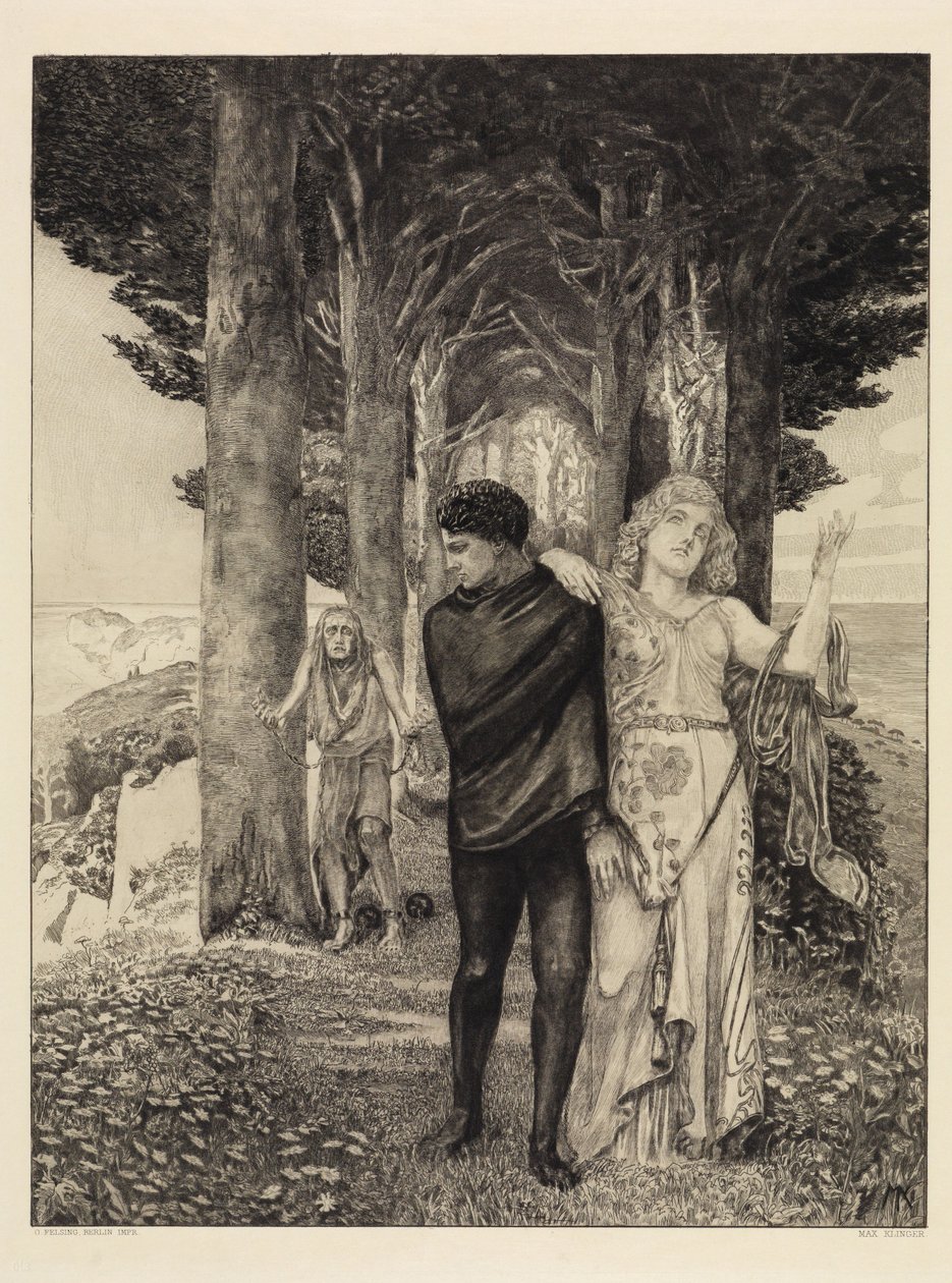 Genie (artiste) (Sur la mort, deuxième partie, opus XI, feuille 3) - Max Klinger