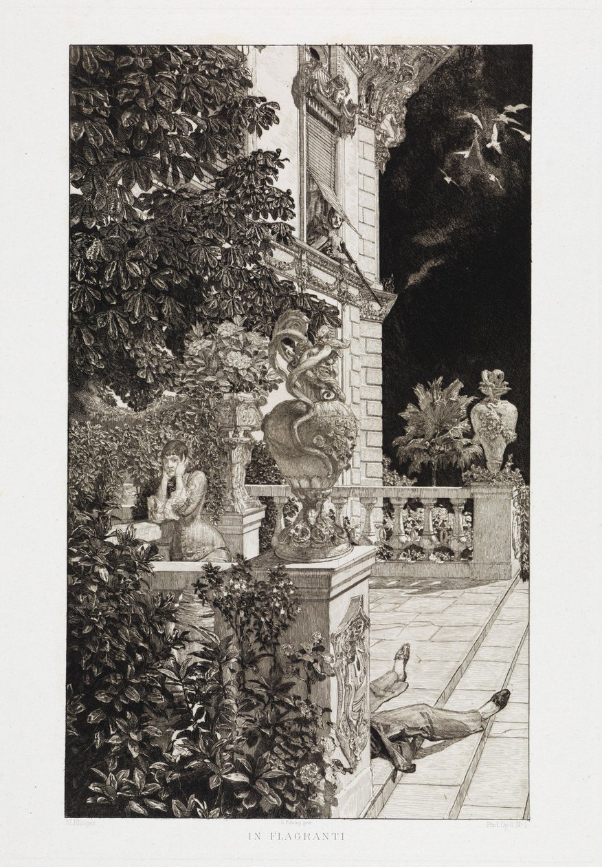 In flagranti (Drames, opus IX, planche 1) - Max Klinger