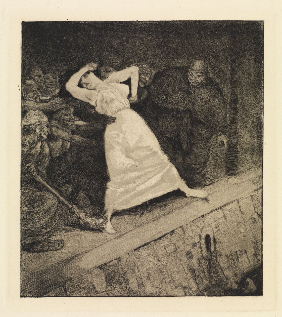 Dans le caniveau ! (Une vie, opus VIII, feuille 10) - Max Klinger