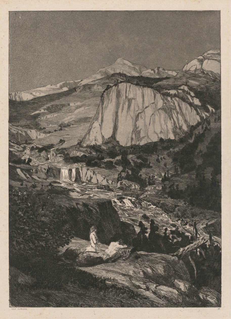 Intermezzo : Nuit au clair de lune Opus IV, 5, 1881 - Max Klinger