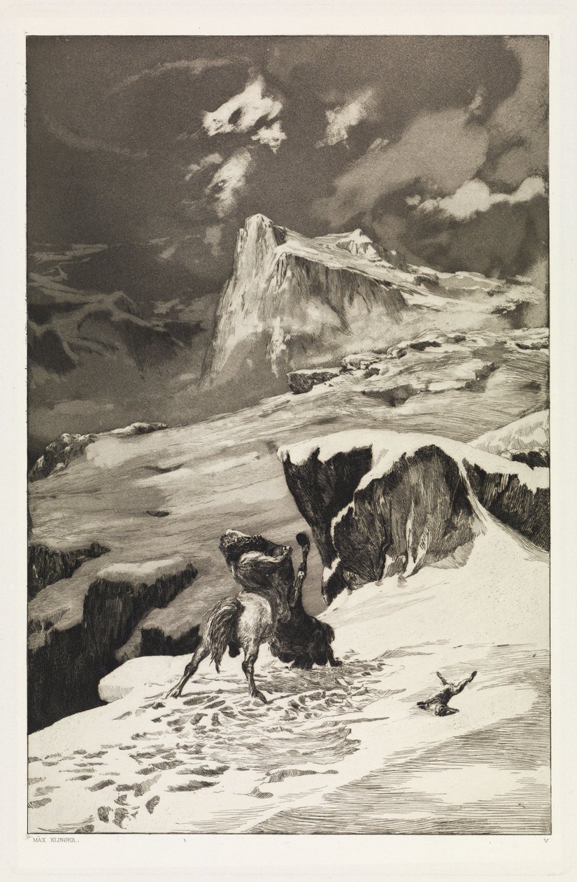 Centaure en combat (Intermezzi, opus IV, feuille 5) - Max Klinger