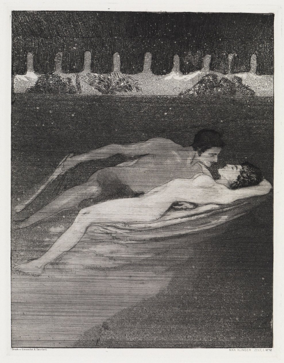 Nuit (Tente, Opus XIV, 1re partie, n° 12) - Max Klinger