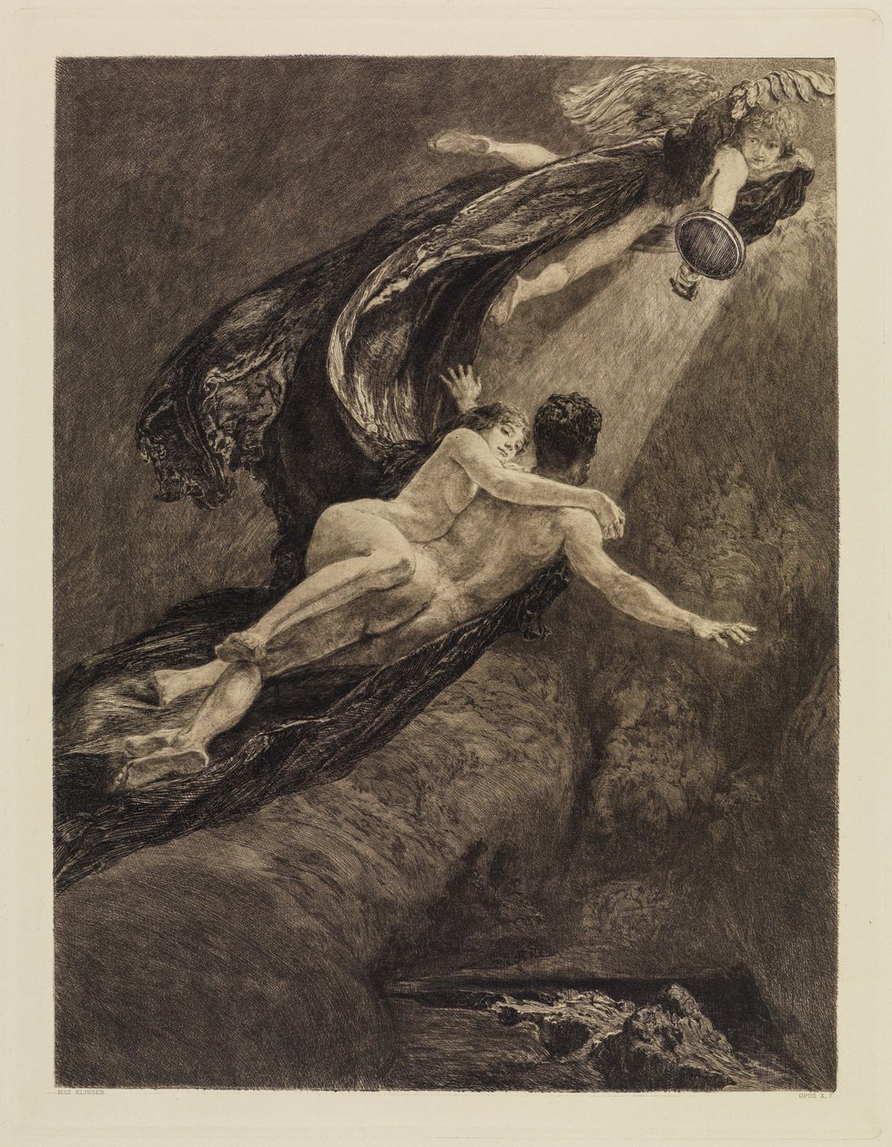 Nouveaux rêves (Nouveaux rêves de bonheur) (Un amour, opus X, planche 7) - Max Klinger