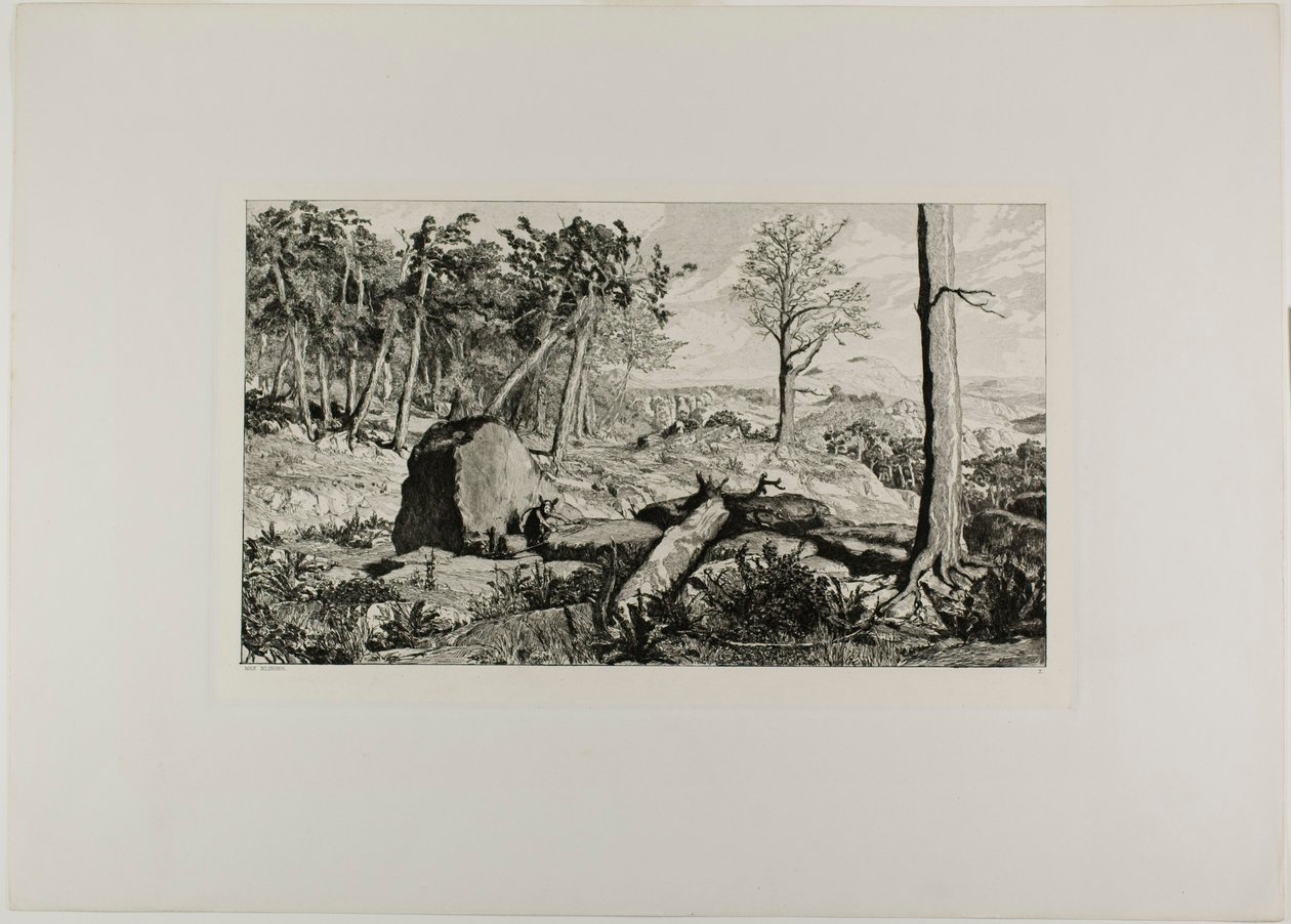 Simplicius dans la solitude de la forêt, planche dix de Intermezzos - Max Klinger