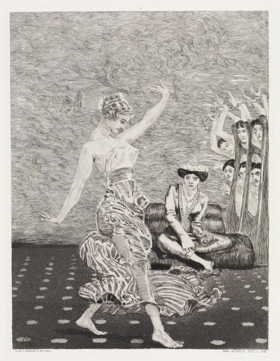 Danse (Tente, Opus XIV, 2e partie, n° 27) - Max Klinger