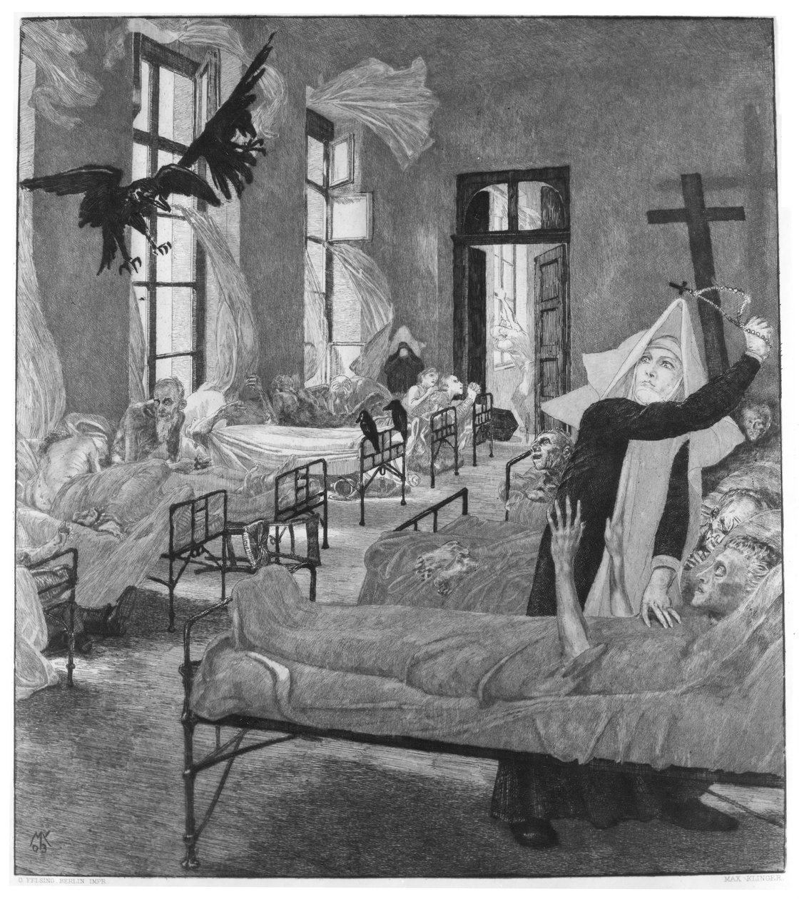 De la Mort II - Feuille 5 : La peste - Max Klinger