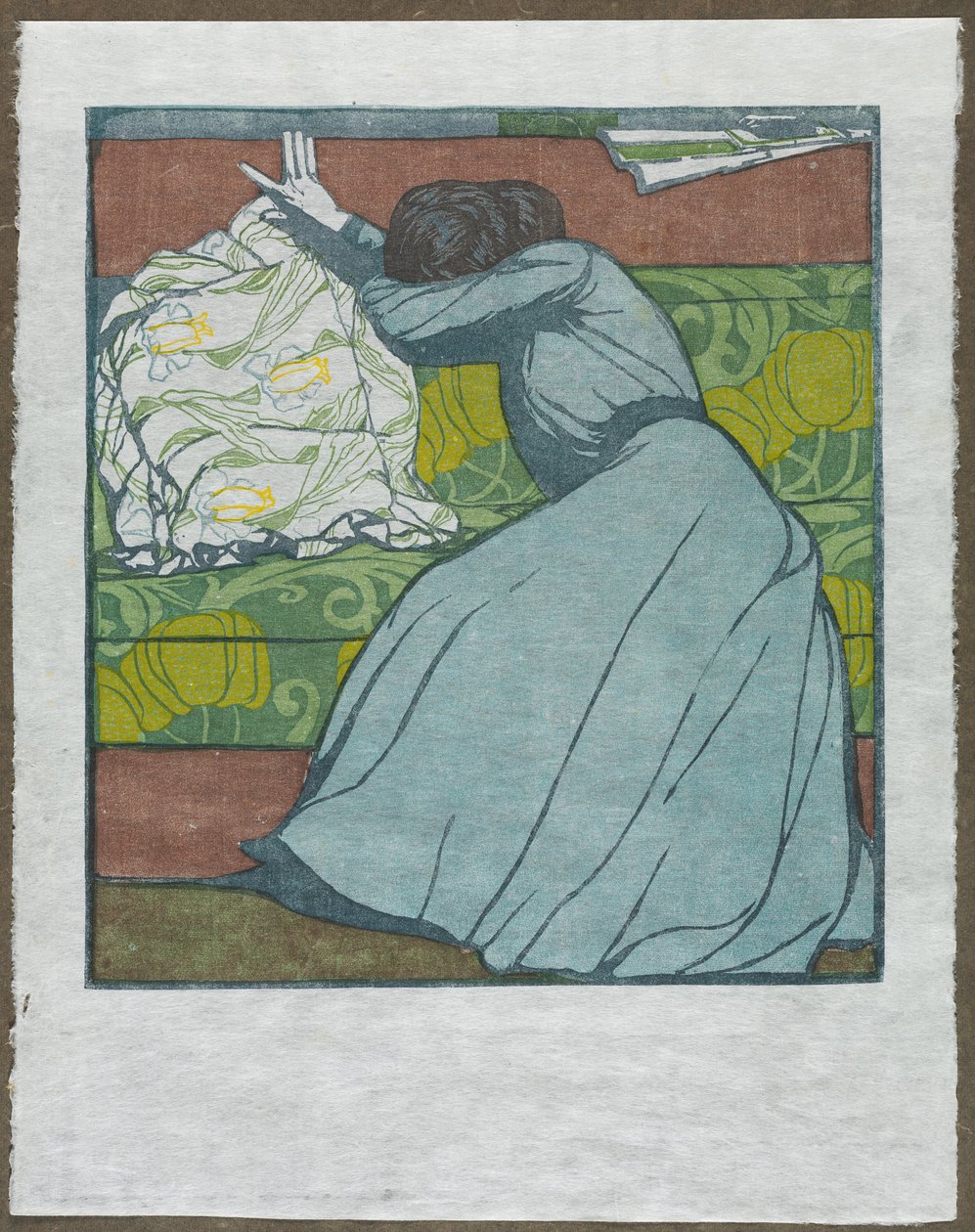 Le Coussin (Martha Kurzweil assise sur un divan) - Max Kurzweil