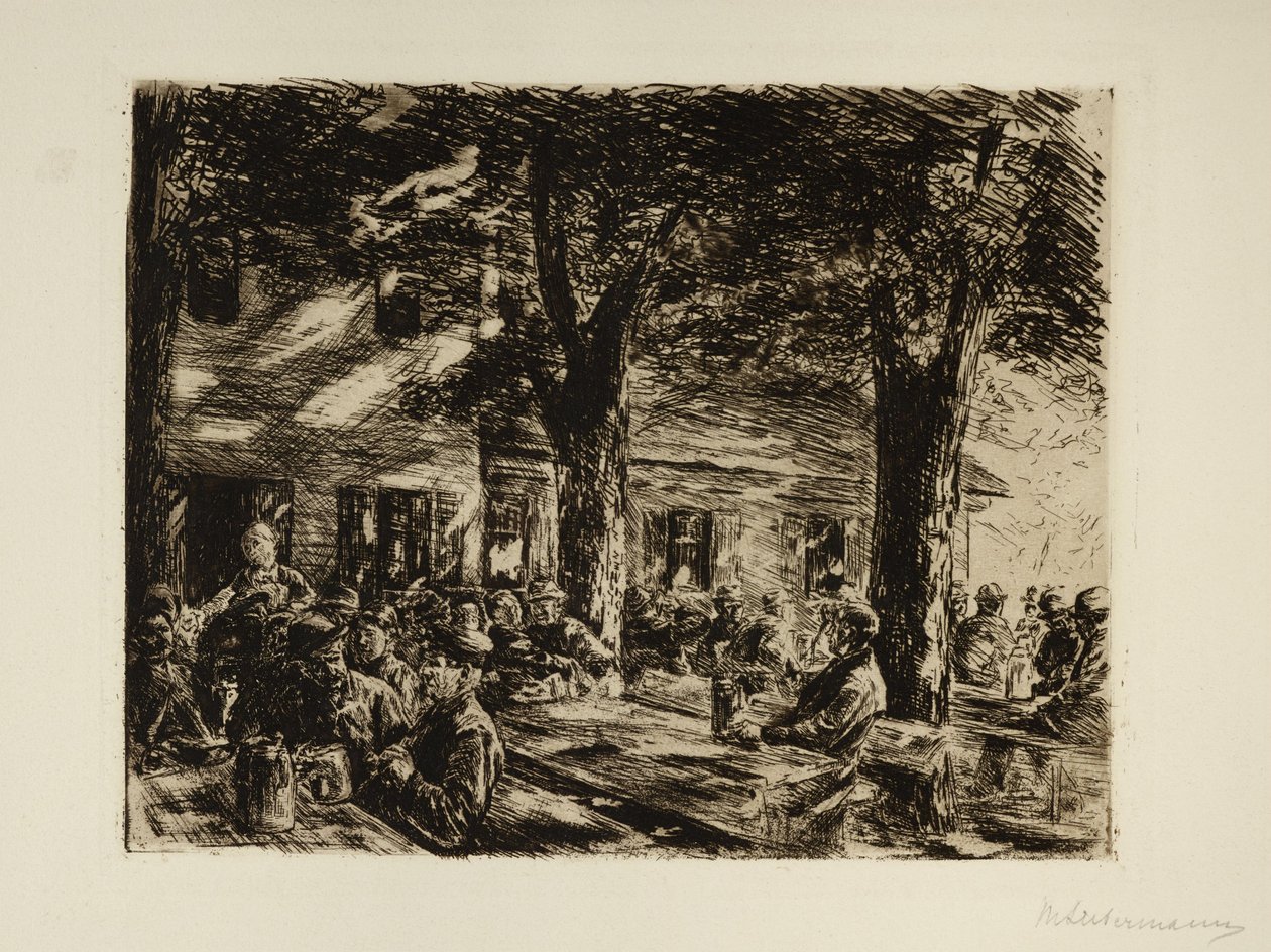 Brasserie en plein air à Brannenburg près de Rosenheim - Max Liebermann