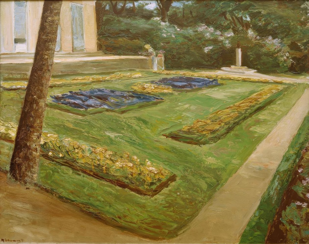 La terrasse fleurie dans le jardin de Wannsee vers le nord-ouest - Max Liebermann
