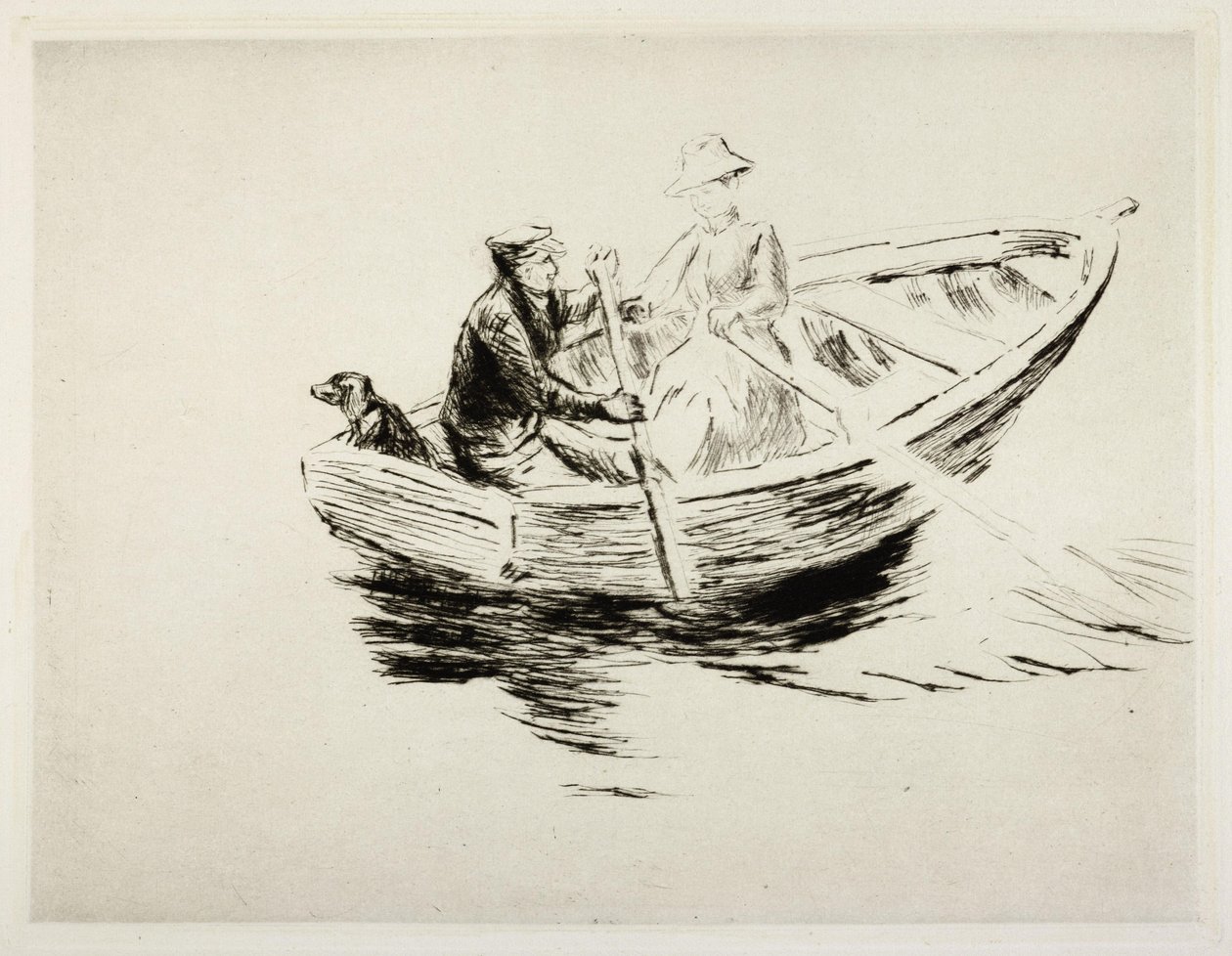 Dans la barque - Max Liebermann