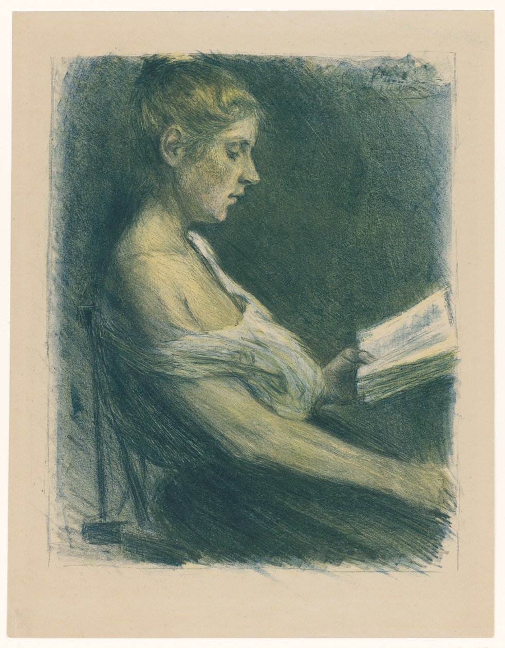 Une jeune fille en train de lire - Max Liebermann
