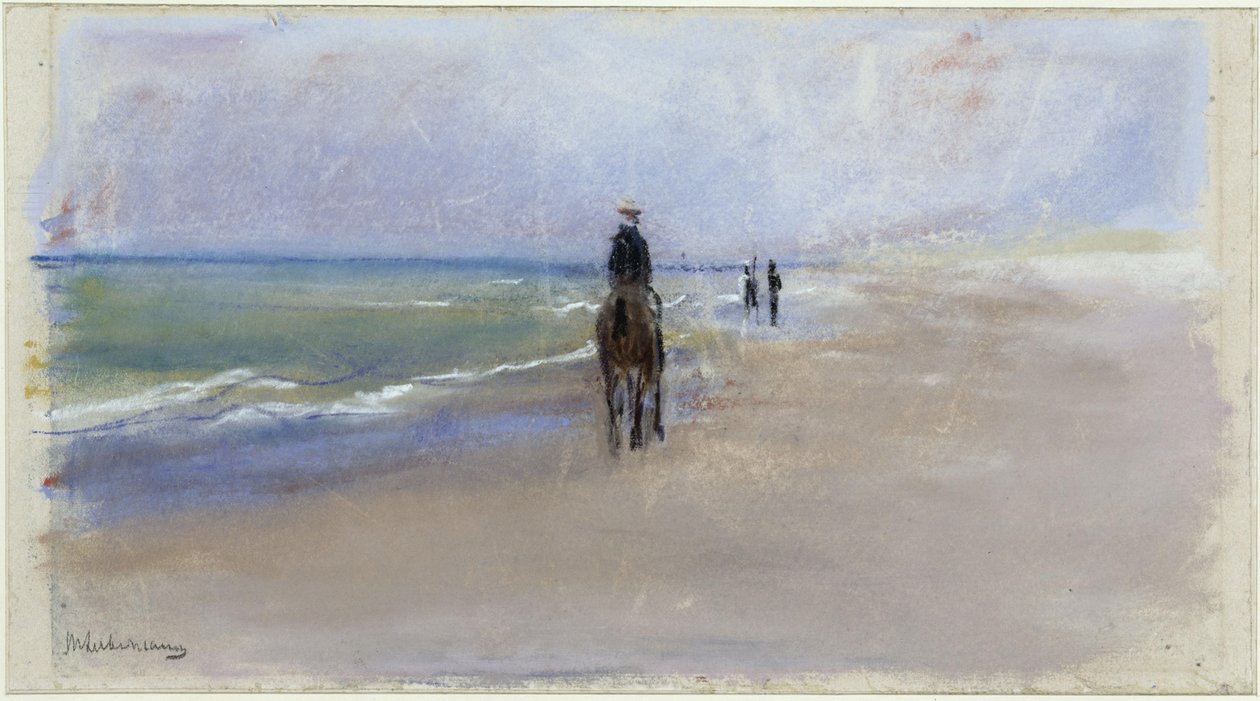 Cavalier sur la plage - Max Liebermann