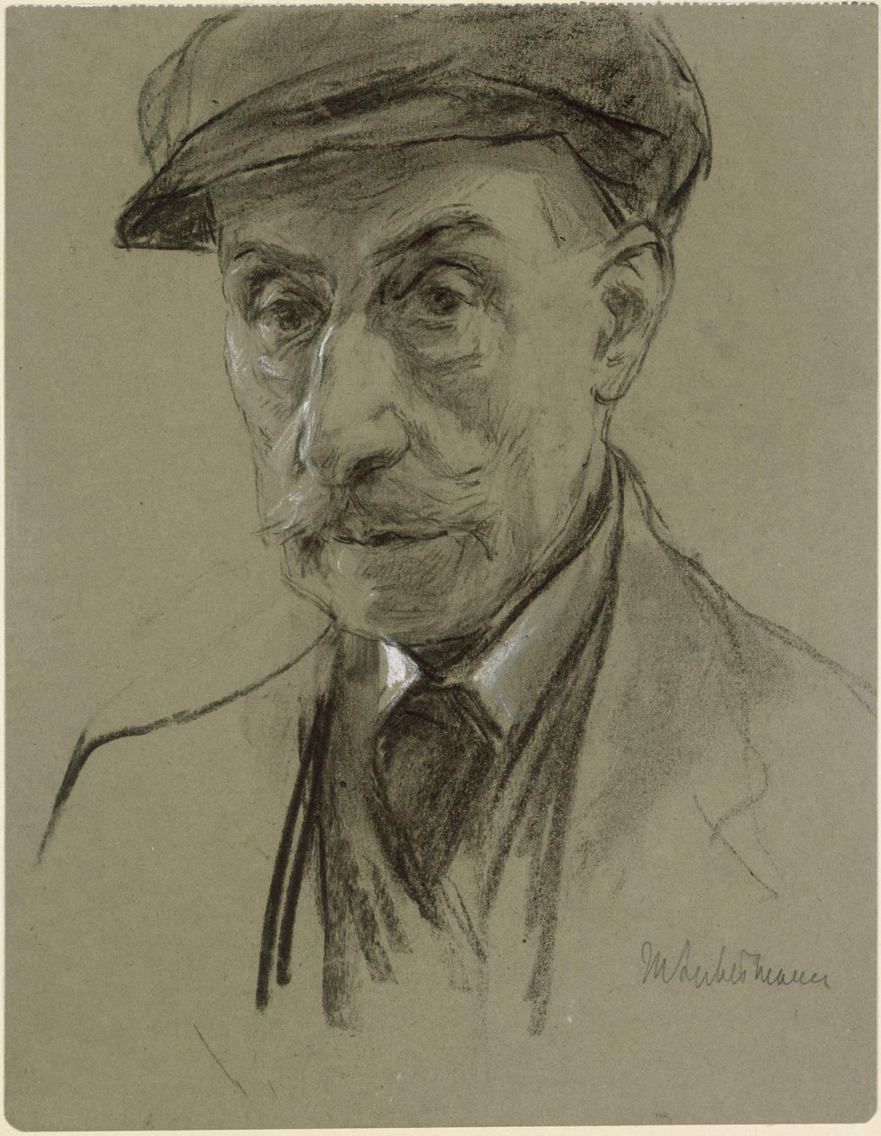 Autoportrait au bonnet - Max Liebermann