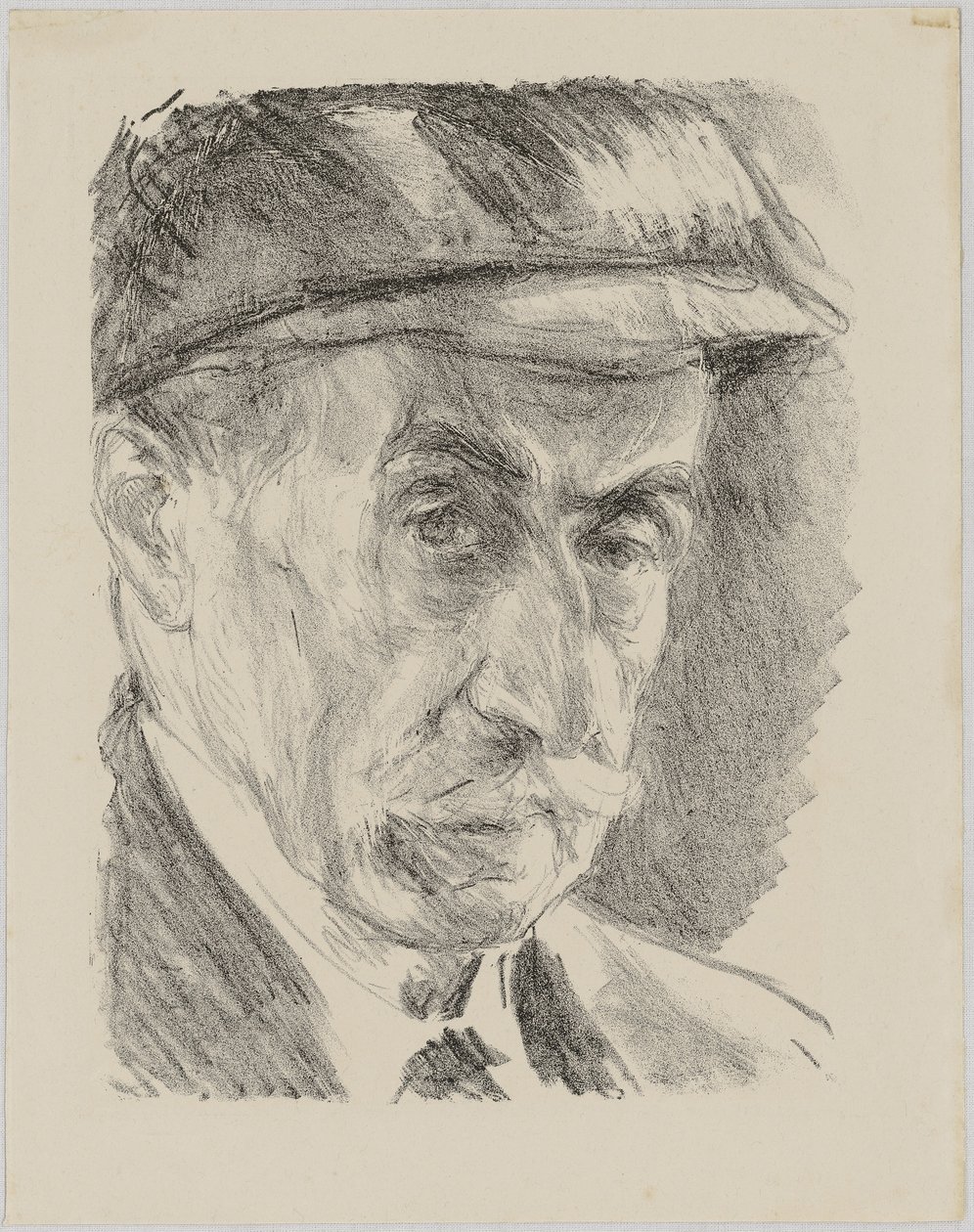 Autoportrait avec une casquette - Max Liebermann