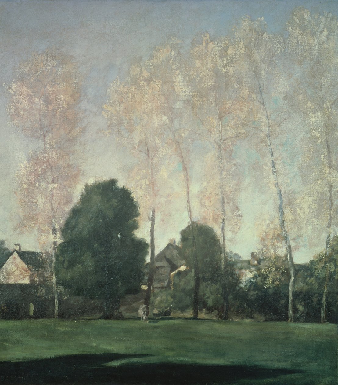 Peupliers givrés (peinture) - Max Meldrum