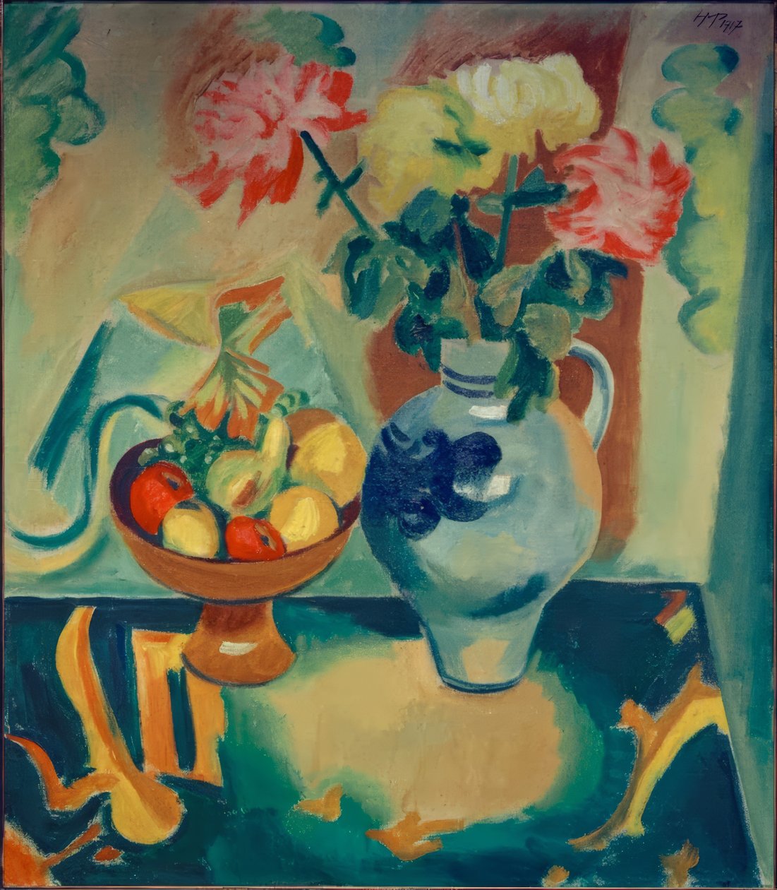Nature morte avec des chrysanthèmes - Max Pechstein