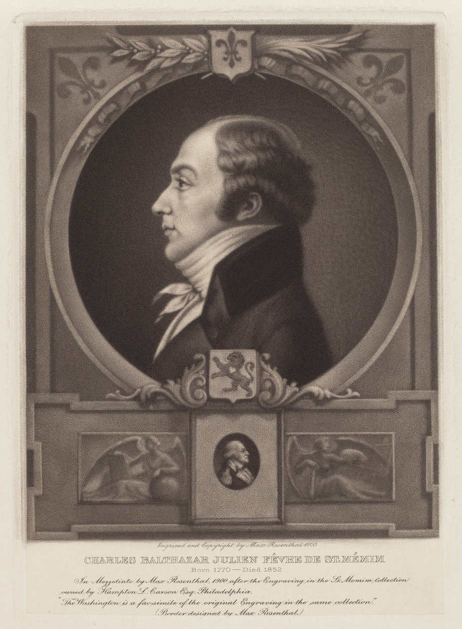 Charles Balthazar Julien Févret de Saint-Mémin - Max Rosenthal, after Charles B. J. Févret de Saint Mémin