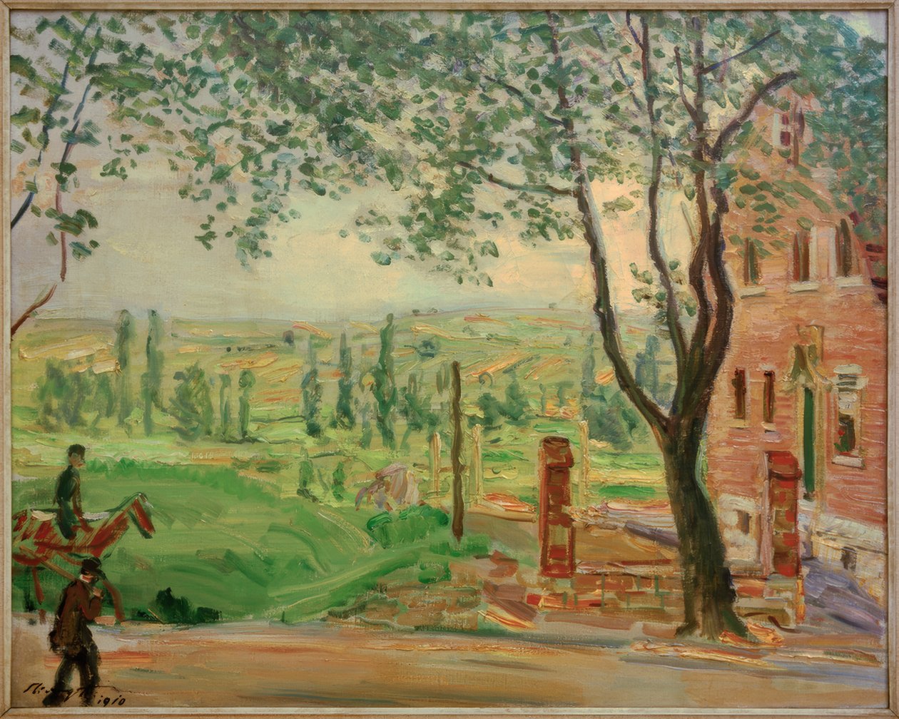 M.Slevogt, Maison rouge sur la route de Landau à Godramstein - Max Slevogt