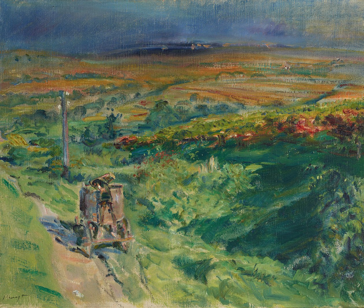 Paysage du Palatinat avec une cuve de vin - Max Slevogt