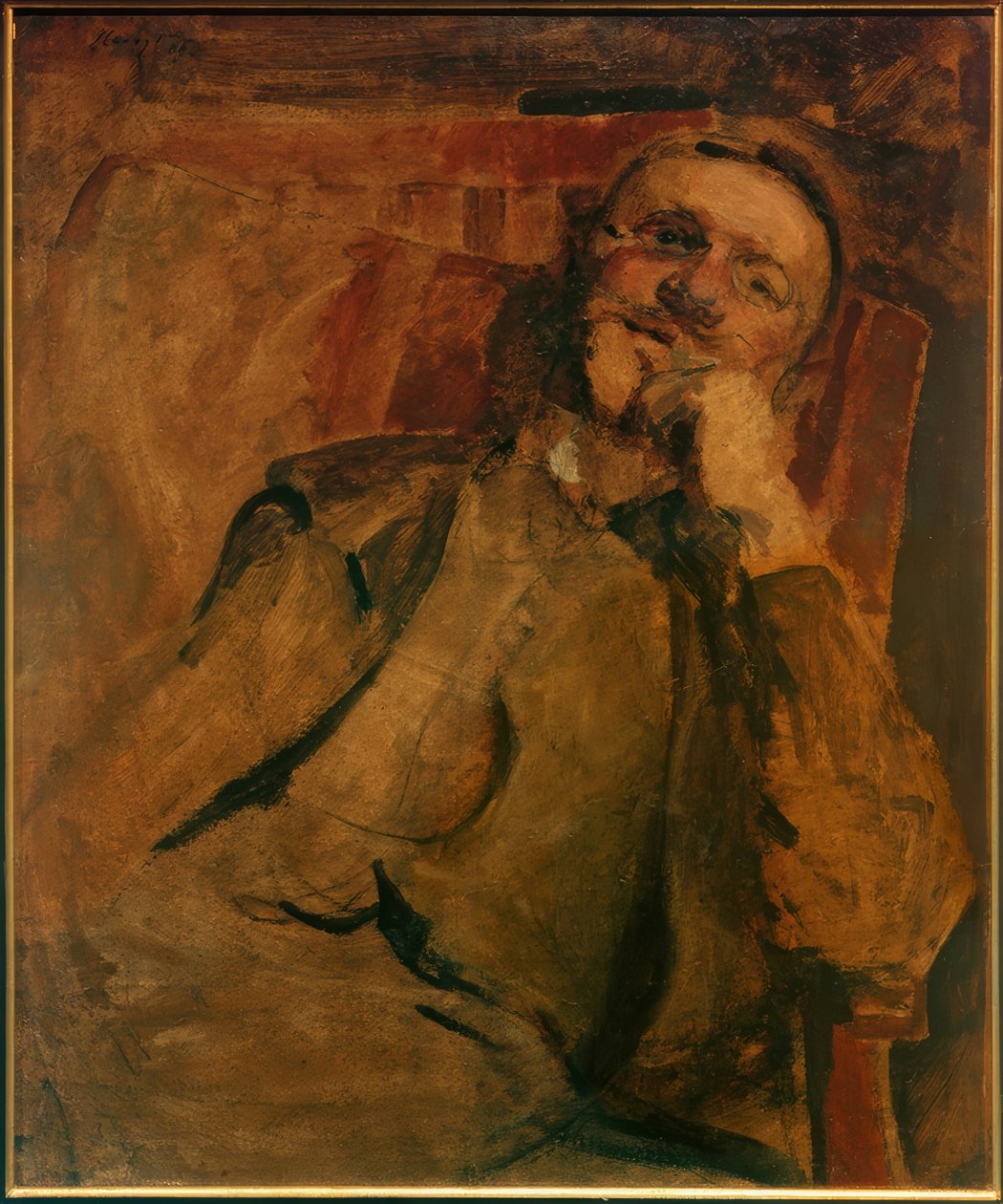 Autoportrait sur la chaise - Max Slevogt