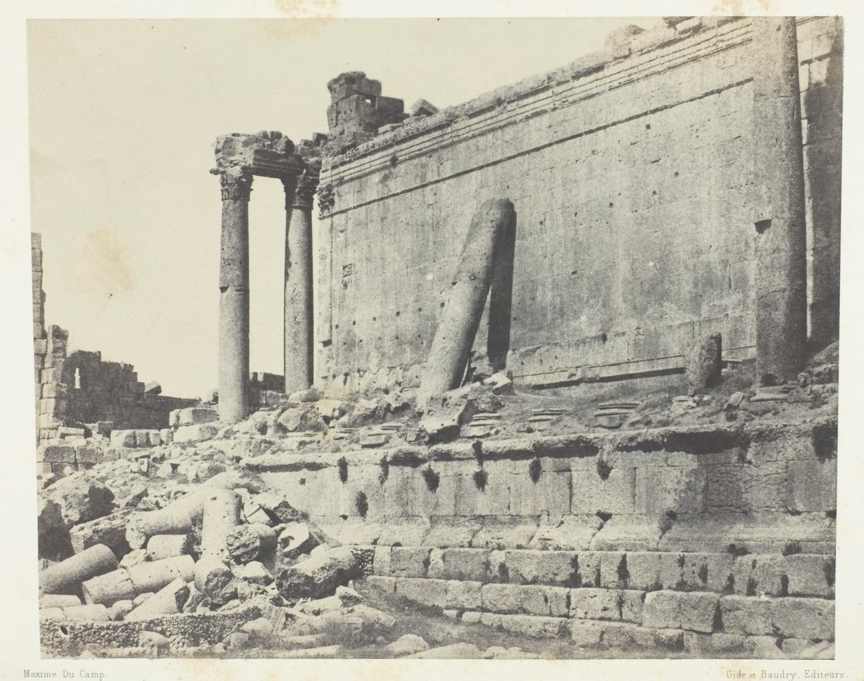 Baalbeck (Héliopolis), Temple De Jupiter, Façade Orientale; Syrie - Maxime Du Camp