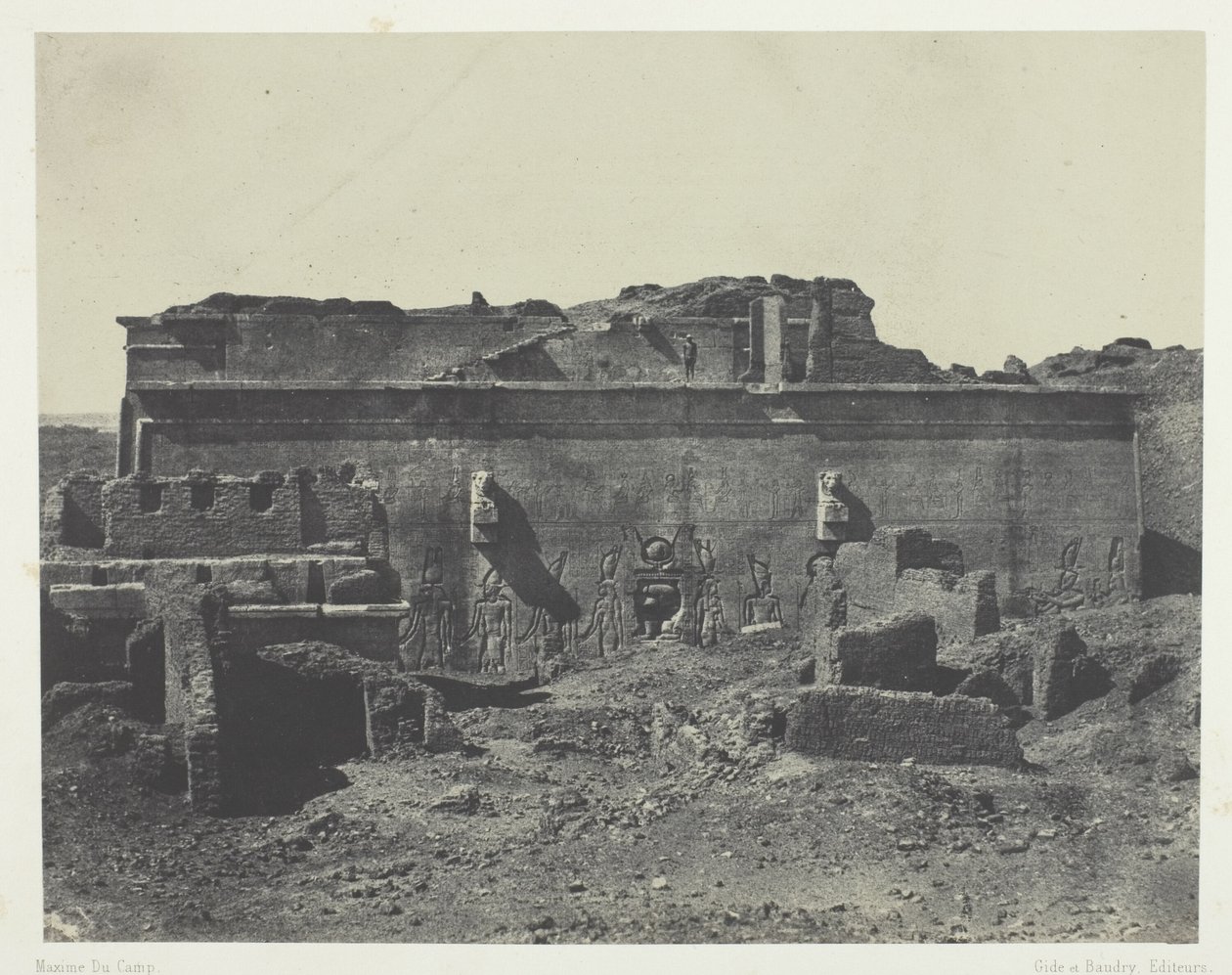 Façade postérieure, Grand Temple de Dendérah (Teutyres), Haute Égypte - Maxime Du Camp
