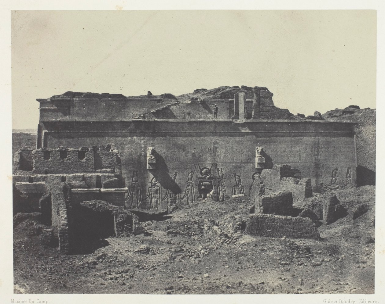 Façade postérieure, Grand Temple de Dendérah (Teutyres), Haute Égypte - Maxime Du Camp