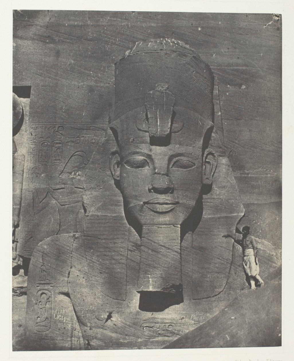 Ibsamboul, Colosse Médial (Enfoui) du Spéos de Phrè Nubie, Palestine et Syrie, plate 106 from the album "Egypte, Nubie, Palestine et Syrie" (1852) - Maxime Du Camp