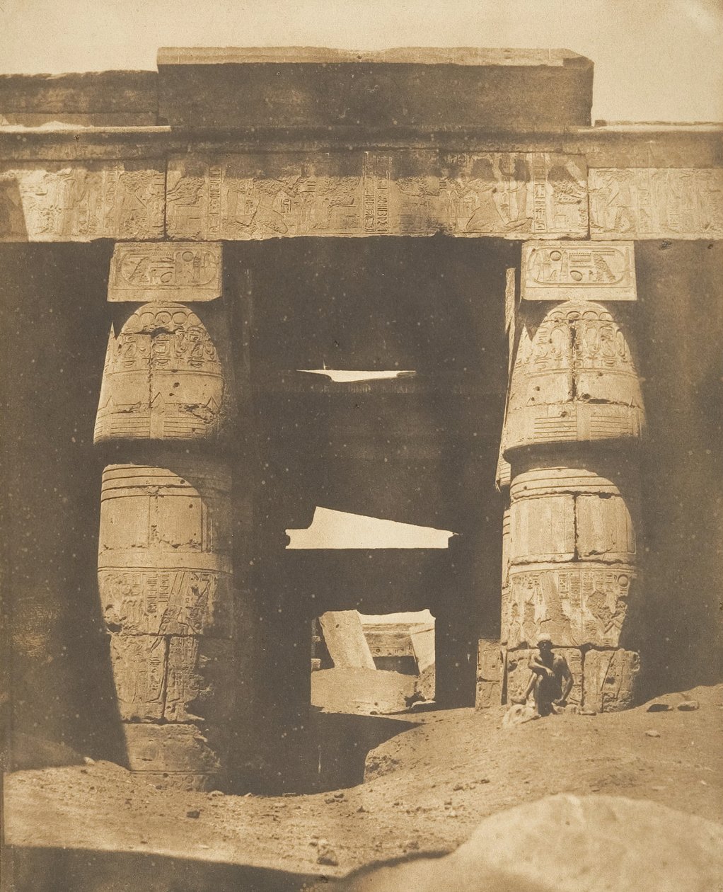 Intérieur du Temple de Khons, à Karnak, Thèbes - Maxime Du Camp