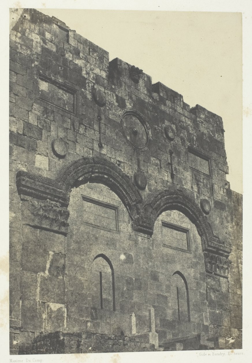 Jérusalem, Porte Dorée (Bab-El-Daharieh); Palestine - Maxime Du Camp