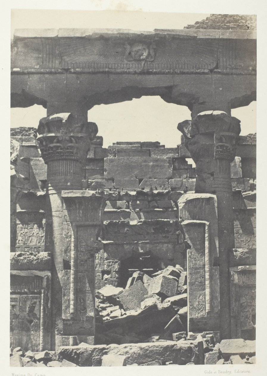 Kalabscheh, Porte du Pronaos; Nubie - Maxime Du Camp