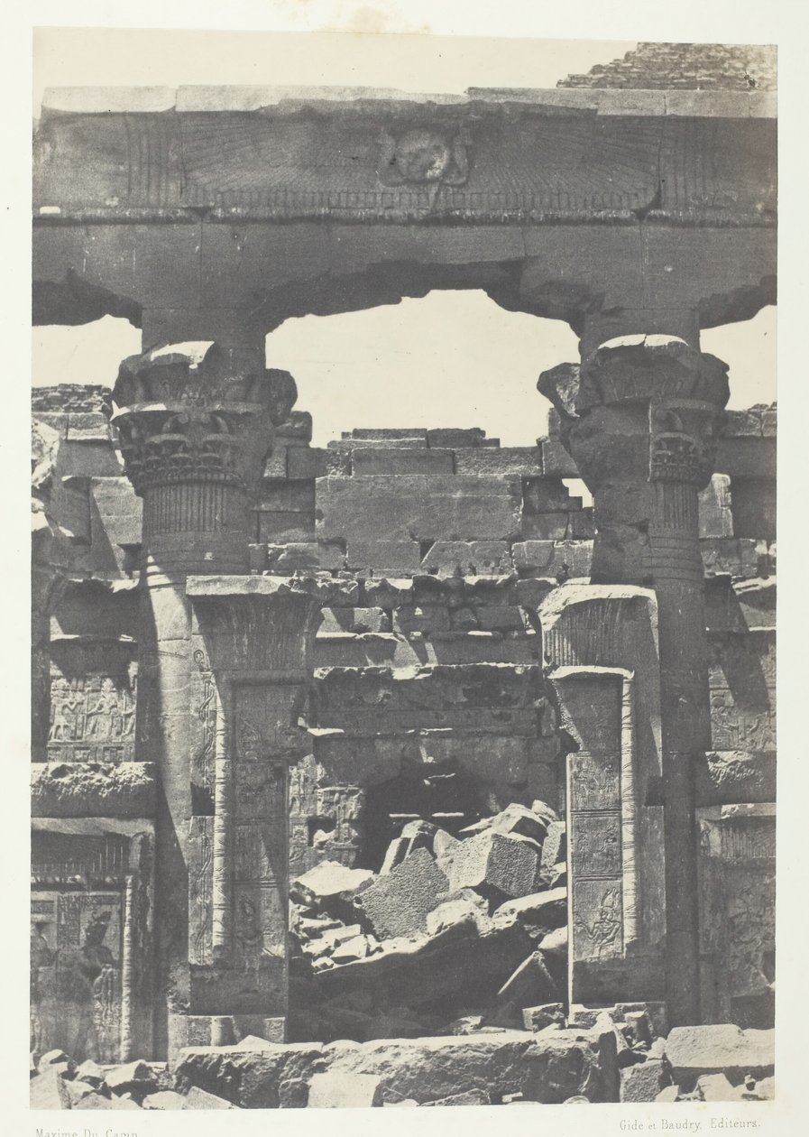 Kalabscheh, Porte du Pronaos, Nubie, 1849-1851, imprimé en 1852 - Maxime Du Camp