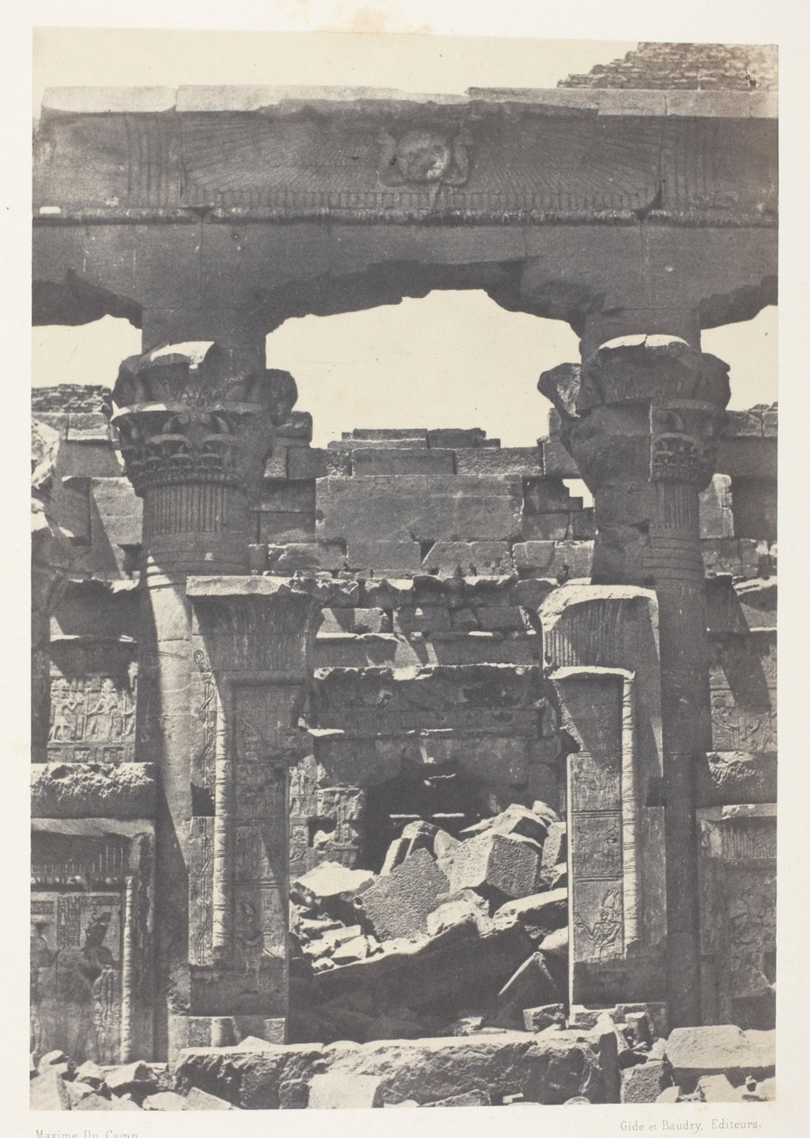 Kalabscheh, Porte du Pronaos; Nubie - Maxime Du Camp