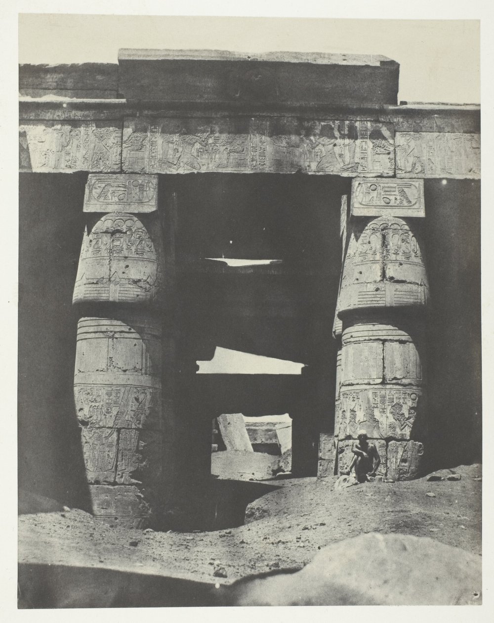 Karnak, Portique du Temple de Khons; Thèbes - Maxime Du Camp