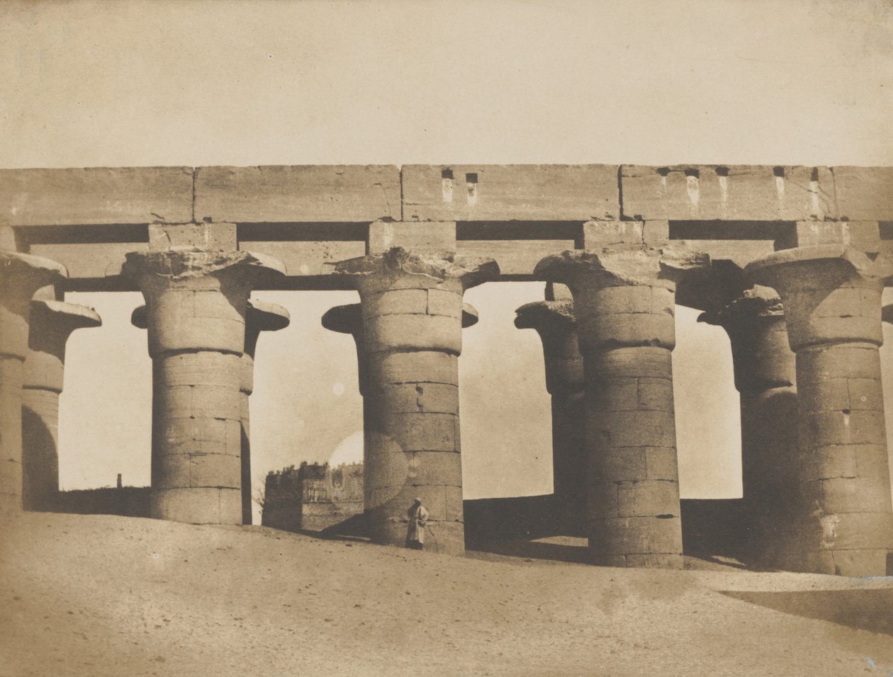 Louqsor, grande colonnade du palais, 1849-51 - Maxime Du Camp