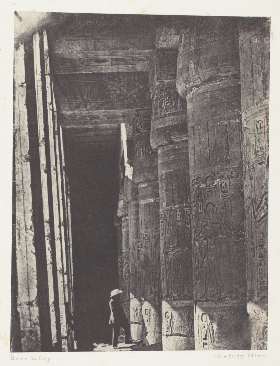 Médinet-Habou, Galerie du Palais de Ramsès-Méiamoun; Thèbes - Maxime Du Camp