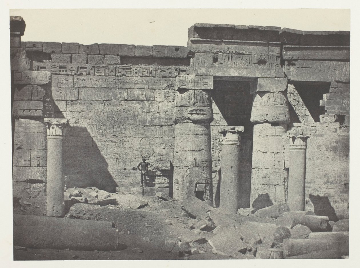 Médinet-Habou, Péristyle du Palais de Ramsès-Méiamoun; Thèbes - Maxime Du Camp