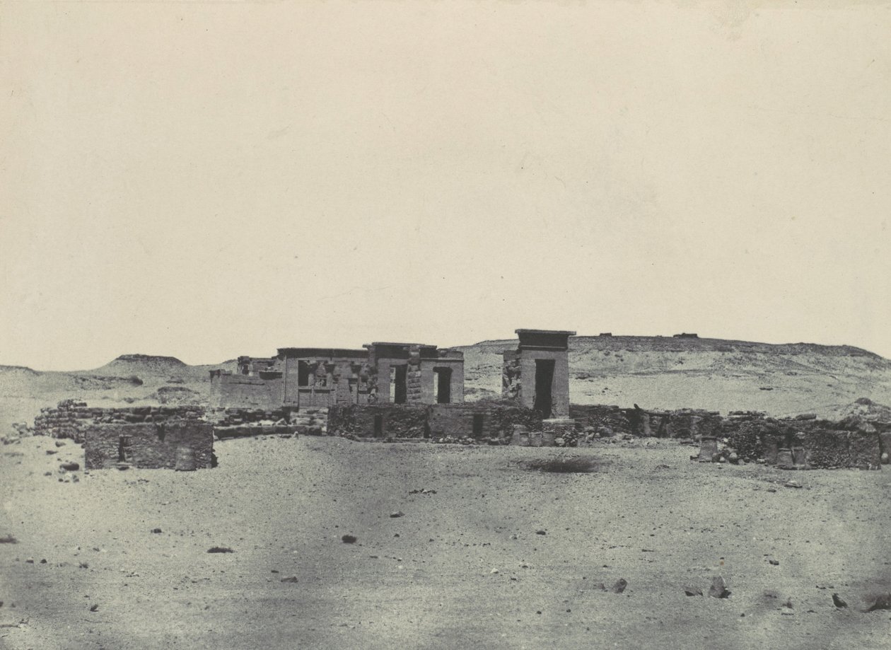 Nubie. Temple et village de Débôd. Parembole de l
