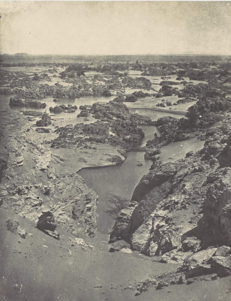Nubie. Vue Cavalière de la Seconde Cataracte, 1850 - Maxime Du Camp