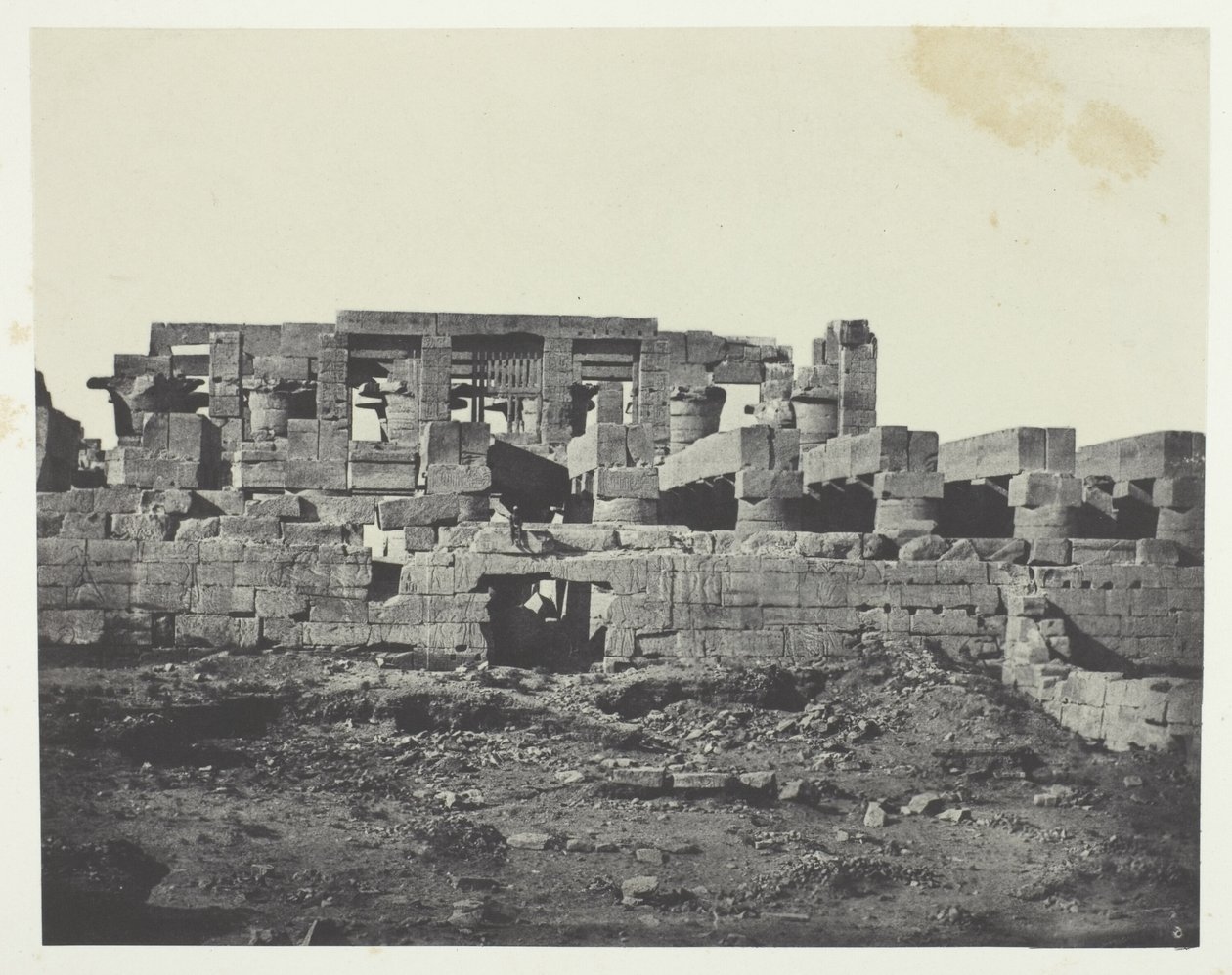 Palais de Karnak, entrée méridionale de la salle hypostyle ; Thèbes - Maxime Du Camp