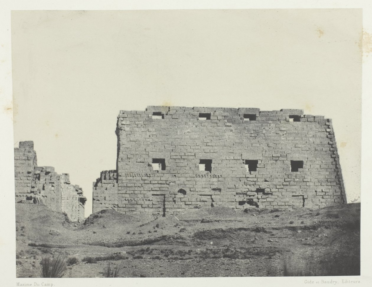 Palais de Karnak, Grands Pylônes du Sud-Ouest; Thèbes - Maxime Du Camp