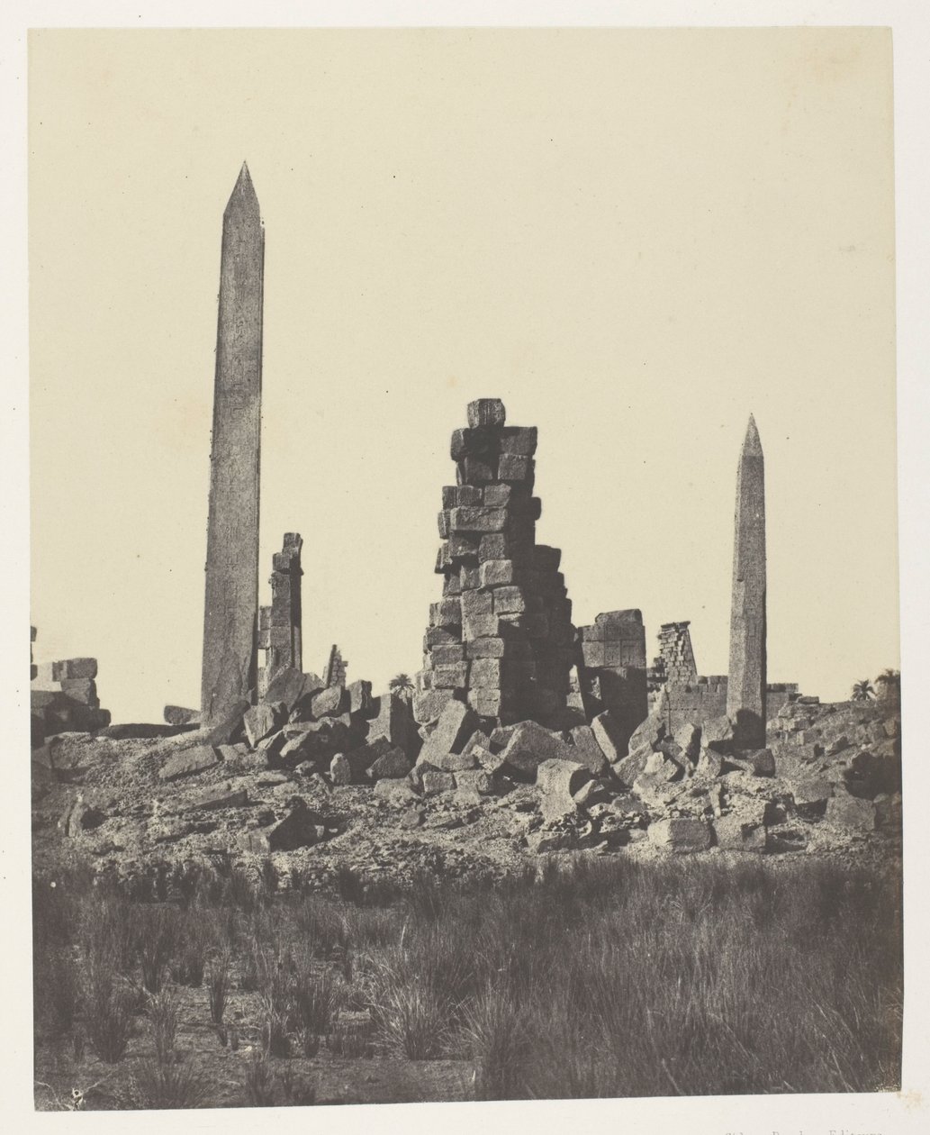 Palais de Karnak, Les Obélisques; Thèbes - Maxime Du Camp