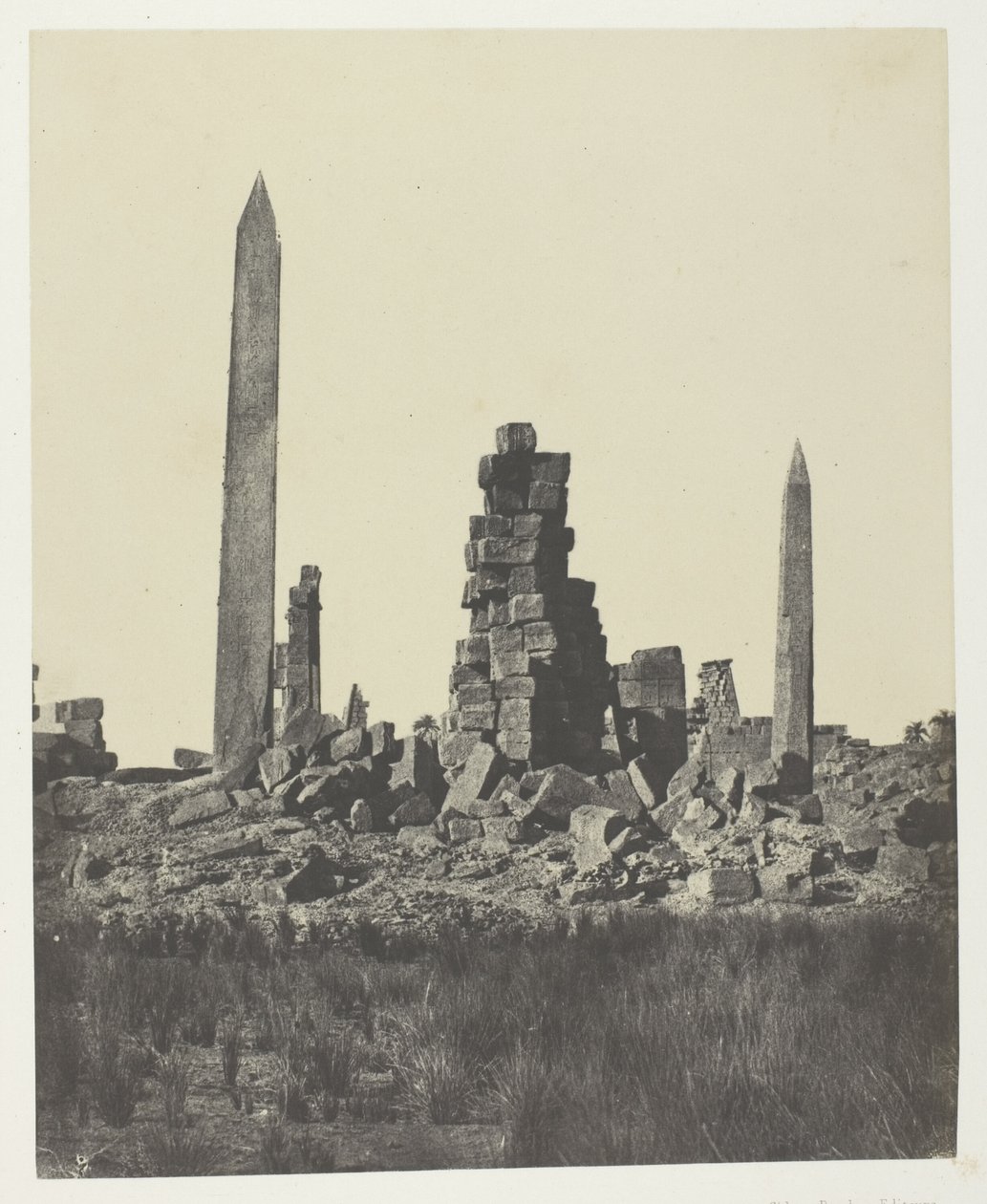 Palais de Karnak, Les Obélisques; Thèbes - Maxime Du Camp