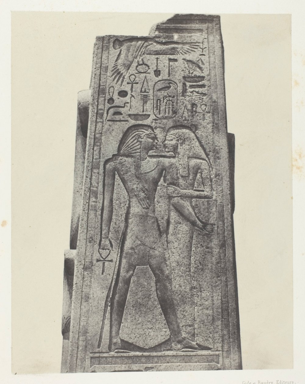 Palais de Karnak, Pilier devant le Sanctuaire de Granit; Thèbes - Maxime Du Camp