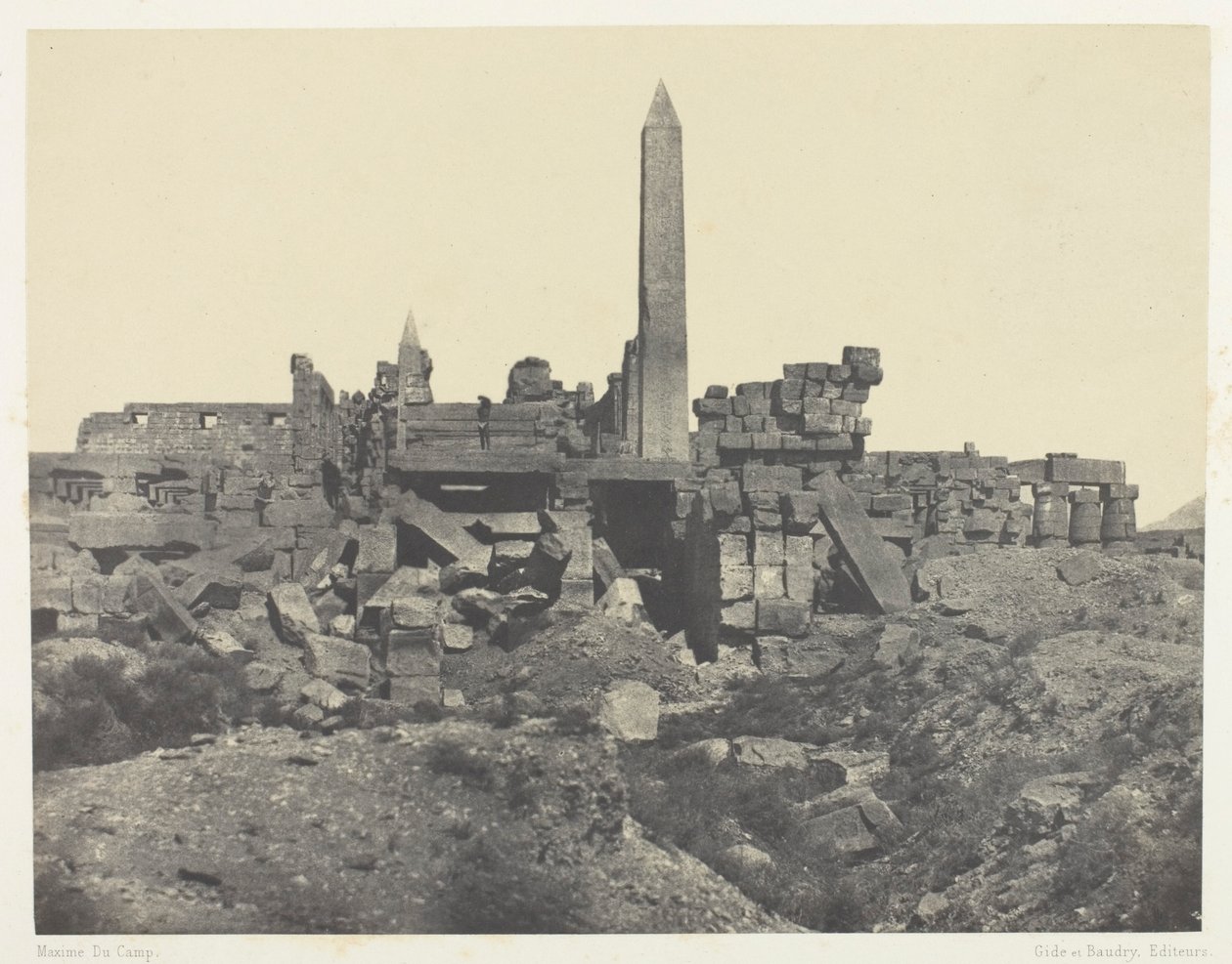 Palais de Karnak, Sanctuaire de Granit et Salle Hypostyle; Thèbes - Maxime Du Camp
