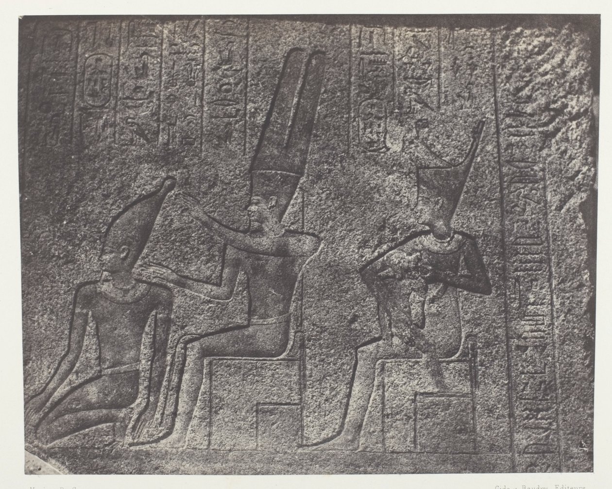 Palais de Karnak, Sculptures Extérieures du Sanctuaire de Granit; Thèbes - Maxime Du Camp