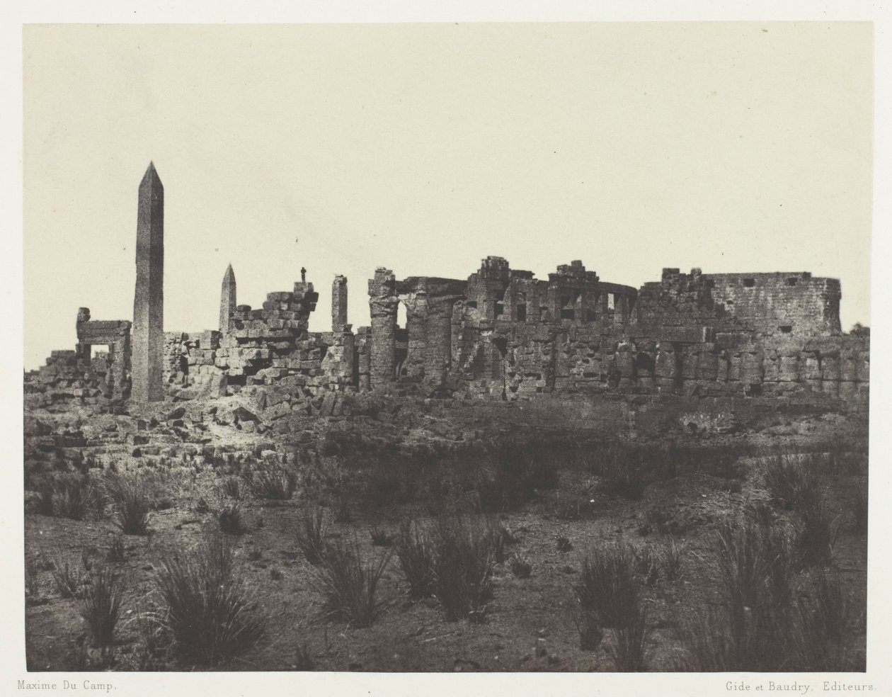 Palais de Karnak, Vue Générale des Ruines, Prise au Nord; Thèbes - Maxime Du Camp